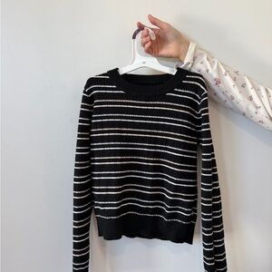Black and White Striped Sweater